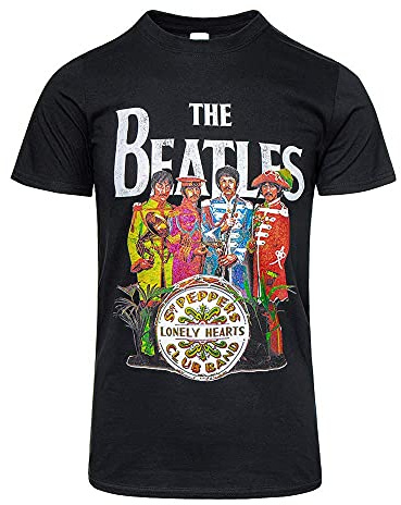 T-Shirt # L Black Unisex # Sgt Pepper