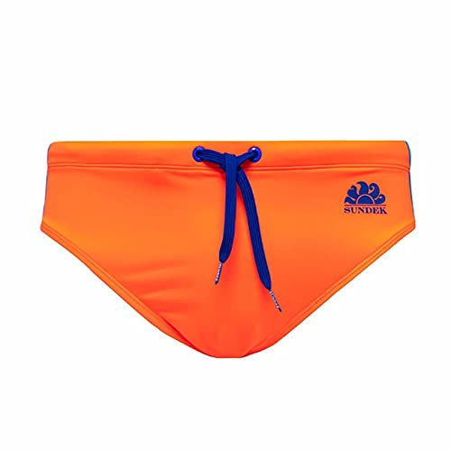 Sundek Costume Slip M279SSL3000 DIWALTER SWIM 04710 Arancio Fluo Blu L/arancio fluo blu