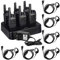 Retevis RT668 Walkie Talkies for Adults, Rugged 2 Way Radios Long Range with 6-Way Charger, Professional Two Way Radio, PMR446 Radios Walkie Talkie 6 Pack with Earpiece for Logistics, Manufacture