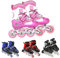 Supfine Inlineskates für Kinder – Bequeme Inline-Skates mit leuchtenden Rädern, Größe verstellbar – S/M 31-38 – Rollschuhe für Mädchen und Jungen (Rosa, M:35-38)