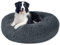 Hundebett Katzenbett Flauschig Rund aus Plüsch - Donut Kuscheliges Hundekissen Hundekorb Waschbar M/L/XL/XXL/3XL für Mittelgroße und Große Hunde, Katzen und Andere Haustiere (3XL-100cm, Dunkelgrau)