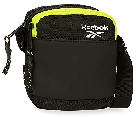 Reebok Hamilton Bandolera Dos Compartimentos Negro 12x16x3,5 cms Poliéster