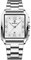 JewelryWe Armbanduhr Herren Datum Kalender 30M Wasserdicht Rechteckige Analog Quarz Uhr Edelstahl Armband Herrenuhr mit Römischen Ziffern Zifferblatt und Leuchtend Zeiger, Silber