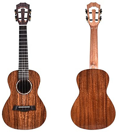KERREY Konzert- Ukulele 23/26 Inch Koa Holz mit Gig Bag Uke Strap Strings Reinigungstuch Capo 2ST Celluloid Picks Sopran Ukulele Reise-Ukulele (Color : 23 Inch)