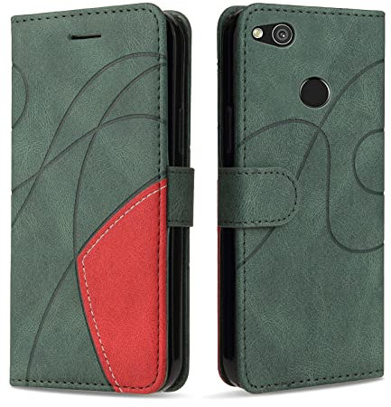 KKEIKO Cover Compatibile con Huawei P8 Lite 2017 / P9 Lite 2017 / Honor 8 Lite, Antiurto Custodia in PU Pelle, Magnetico Protettiva Cover a Libro per Huawei P8 Lite 2017 / Honor 8 Lite, Verde