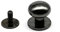 20pcs Zinc-Alloy Metal Round Ball Head Leather Craft Bag Purse Belt Screw Back Nail Rivet-Gun Black-Ball Diameter 10mm