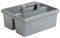 Aurora - Large Plastic Kitchen Cleaning Carry Tray Caddy Tidy Tote Organizer with Handle - 5 liters Silver