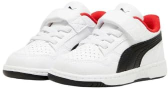 PUMA Unisex Baby REB-L AC+ INF Sneaker, White Black-for All TIME RED, 24 EU