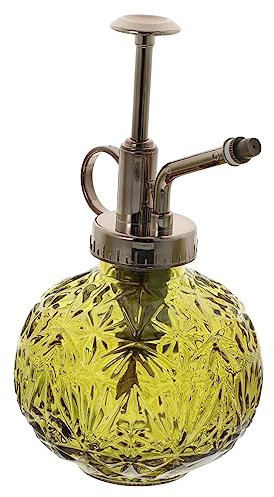 INOOMP Vintage Sprühflasche Für Pflanzen Gießkanne Im Retro-Design Für Zimmerpflanzen Sukkulenten Und Orchideen Robuste Glasflasche Mit Kunststoffpumpe Dosierung Für Sanfte