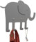 ABIMI Kindergarderobe Elefant aus pulverbeschichtetem Stahl – 4 Haken als Tierbeine – Wandgarderobe für Kinderzimmer & Flur – robust, durchdacht & mit Sorgfalt gefertigt – 32 × 22 × 2 cm