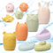 Chinloca Badespielzeug Baby ab 1 2 Jahr, Baby Kinder Silikon Badewannenspielzeug Schimmelfreies, Ohne Loch Wasserspielzeug Baby Badewanne Spielzeug mit Spritztiere/Badeboote/Meerestiere