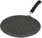 LENAK Induction Base Tawa Tava Non-Stick Chapatti and Indian Flatbread Crepe Pan Roti Pancake Dosa Aluminium, Black/Suitable for Induction, Electric & Gas Hobs Dishwasher (28cm)
