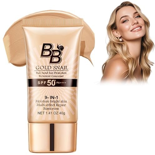 Crema de día Tinted con SPF 50 para piel blanca brillante, hidratante, con alta protección solar, ideal para una tez uniforme y aspecto de maquillaje, 40 g (color natural)