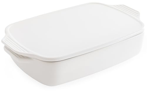 Chef Pomodoro Auflaufform aus Keramik, 39,3x23,8 cm | Tief, für Lasagne, Tiramisu und Weitere Ofengerichte