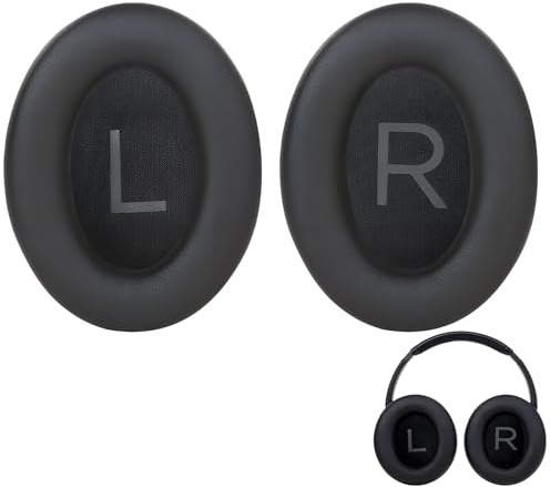 Almohadillas Auriculares para Bose QuietComfort 45 (QC45) Cojines Repuesto Profesionales para Quiet Comfort SE (QC SE) Aislamiento de Ruido Espuma de Alta Densidad y Cuero Proteico