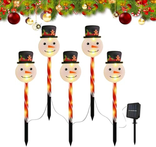 Weihnachtswegmarkierungen wasserdichte Schneemannform Verstellbare