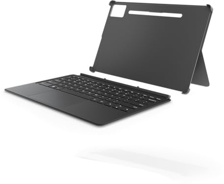 Lenovo Set di tastiere per Idea Tab Pro, tastiera 2 in 1 per tablet con trackpad e cavalletto integrato, connessione Pogo Pin, tasti ergonomici con corsa da 1,5 mm, grigio