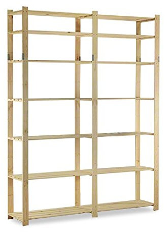 MODO24 Holzregal Kellerregal Lagerregal Bücherregal Serie B (B-32 HxBxT: 220x170x38)