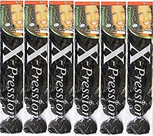 X-pression Premium Original Ultra Braid. - Color 6 (Pack of 6)