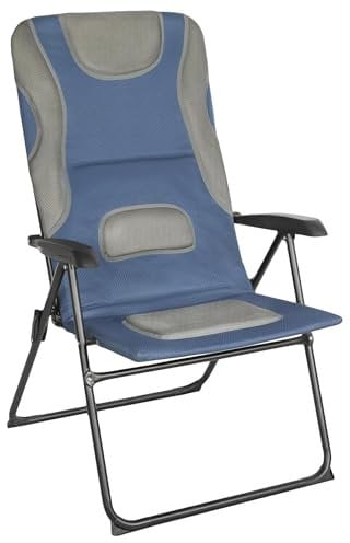 Homecall Gartenstuhl Hochlehner Campingstuhl Klappstühle Gepolstert Faltstuhl Balkonstuhl mit 5-Fach Verstellbare lehne, für Camp Garten Balkon, Belastbar 150KG (1 Stuhl)