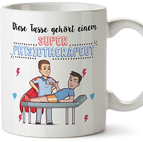 Mugffins Tasse/Becher Physiotherapeut (Superhelden) - Lustige und Originelle Physiotherapie Geschenke