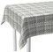 LILENO HOME Tischdecke abwaschbar als Meterware 200x140cm (Schnittkante) in Gewebekaro Silber - Wachstuchtischdecke wasserabweisend ideal als Tischtuch o. Tischläufer für Bierzeltgarnitur
