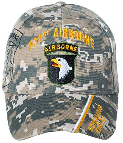 US Army 101st Airborne Corps Screaming Eagles bestickte Camo verstellbare Baseballkappe