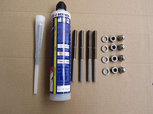 KIRCHBERGER METALL Befestigungsset Französischer Balkon für Beton (In der Laibung)