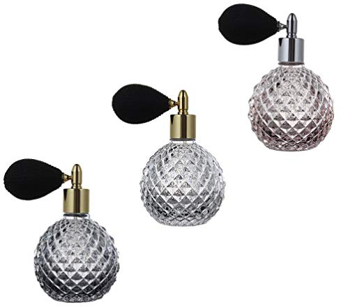 OSALADI 3pcs 100ml Perfume Spray Bottle Vintage Pump Glass Decorative Bottle Air Bulb Makeup Tool