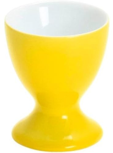 KAHLA 207401A69371X Pronto Colore Eierbecher mit Fuß Sunny Yellow|gelber Eierhalter aus Porzellan