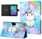 CasaFuny Funda para iPad Mini 6ª Generación, iPad Mini 6 Funda (8.3'',2021),TPU Protectora Carcasa Cover con Función de Soporte Smart Cover con Auto-Sueño/Estela para iPad Mini 6 2021, Unicornio