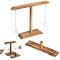 HONGECB Handgefertigtes Hook Ringwurfspiel, Haken ringwurfspiel, Desktop Holz Toss Games, Haken-Ring-Wurfspiel, Hook and Ring Game, Spiele für Familienfeiern, für Erwachsene und Kinder