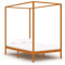 INLIFE Himmelbett-Gestell Honigbraun Massivholz Kiefer 120 x 200 cm