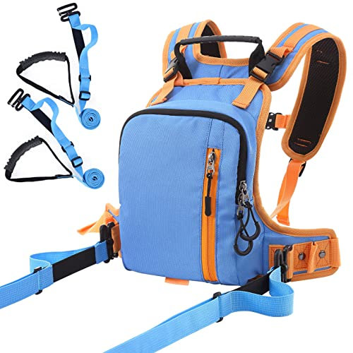 STLOVe Trainer Rucksack für Kinder Ski Trainingsgurts Rucksack für Anfänger mit Abnehmbarer Leine Ski und Snowboardgurt Trainer Gurt zu kontrollieren Sie die Geschwindigkeit und sicher Ski