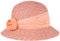 Seeberger Damen Sonnenhut Damenstrohhut eleganter Strohhut-Glocke mit Blume & UV-Schutz 80 Pink