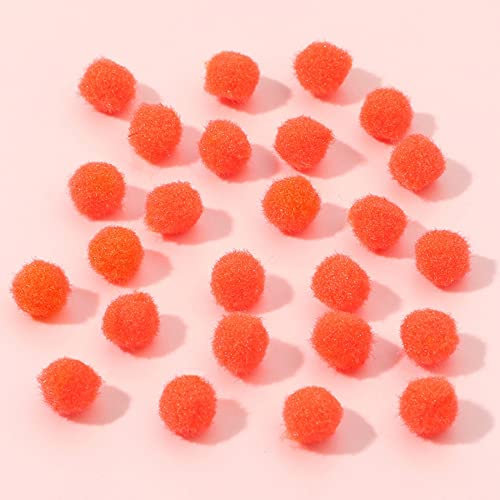 Duories 1000 Stück Bunte Mini Pompons zum Basteln 10mm Flauschige Pom Poms Plüschbälle Bälle Kleine Bommeln Filzkugeln für Geburtstag Hochzeit Handwerk Weihnachten DIY Nähen Dekorationen,Orange