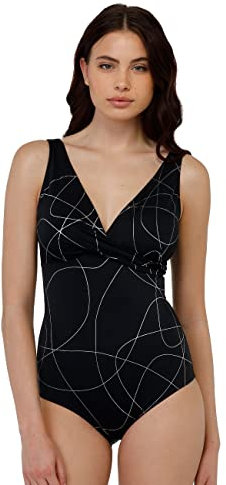 Lovable Intero Refined Shaping Micro, Costume de Donna, Nero, 36D