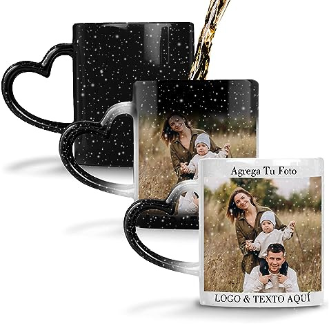 Personalisierte magische Tasse mit Farbwechsel, 325 ml, Kaffeetasse mit Foto-wärmeempfindlicher Kaffeetasse, personalisierte Geschenke für Mutter, Vater, Familie, bester Freund, Partygeschenke, Tasse