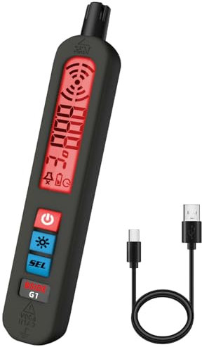 BSIDE G1 Detector de Fuga de Gas Recargable con Alarma Visual Audible y Vibración Bolígrafo Comprobador Multi Gas Portátil para Butano Propano Metano LPG Autocaravana Industria