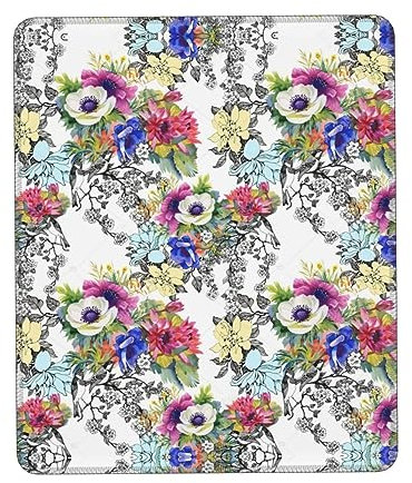 Tapis de souris à bord de verrouillage en caoutchouc coloré vibrant de jardin multicolore (vertical) bureau tapis de souris maison