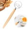 Batidora de Masa Danés 2 piezas Batidora Danesa de Masa Manual,para Hornear Pasteles Postre