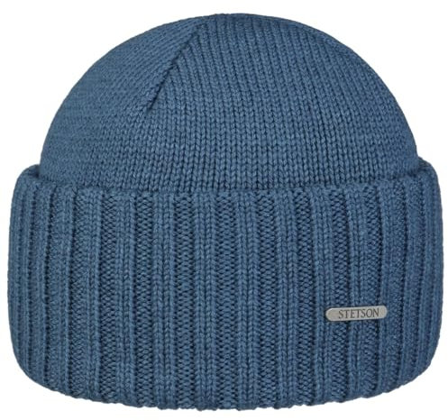Stetson Northport Strickmütze Damen/Herren | Made in Italy, blau (petrol blue), 6 3/4-7 3/4