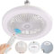 RuiDay Silenzioso 3 Velocità Ventilatore da Soffitto con Luce, E27 Lampadina Ventilatore con Telecomando e Timer, LED Dimmerabile Luce con Ventilatore, per Soggiorno Ufficio Camera (Bianco-C)