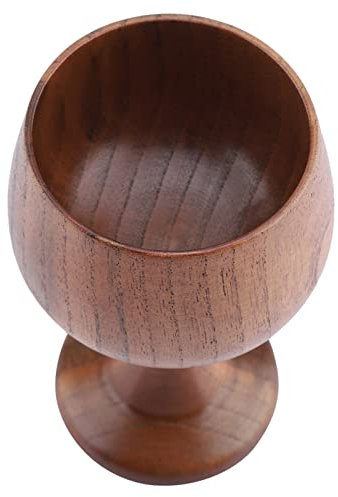 Pwshymi Coppa in Legno Vintage Coppa in Legno Marrone Bicchiere da Vino