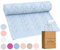 Mikos* 100% Bio-Baumwoll Leichte Babydecke - Ajourmuster - Perfekt für Sommer & Frühling - Strickdecke für Babys, Kinder und Neugeborene Hypoallergen 80x100cm (28) (Hellblau)