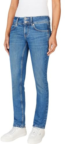 Pepe Jeans Damen Slim Jeans LW Venus Jeans, Blau (Denim - NC3), 30W / 30L, Blau (Denim - Nc3), 30 W/30 L