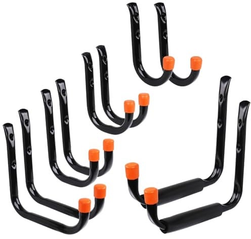 HORUSDY 10-Pack Heavy Duty Garage Storage Hooks Assorted Utility Hooks, 9, 7, 5, 3.5, 3 Two Each