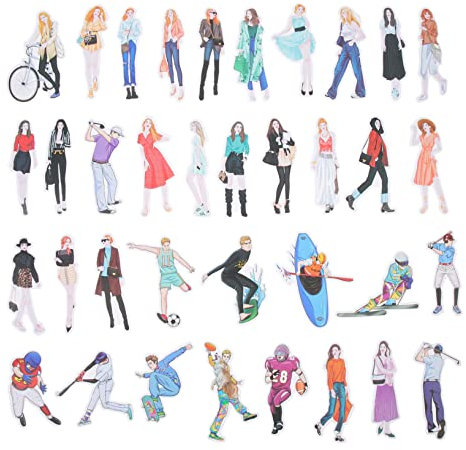 WESIEVYA 80stücke Mädchen-Themen Aufkleber Für Sport Mode Scrapbooking Aufkleber Für Fotoalben Handbücher Und Reisegepäck Für Kreative Bastelprojekte