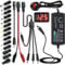 Universal Power Supply 3V~24V 3A 72W Adjustable Variable 3V 5V 9V 12V 18V 20V 24V AC/DC Adapter Charger, 100V-240V AC to DC Converter with 14 Tips, Polarity Converter and 4-Way Power Splitter Cable
