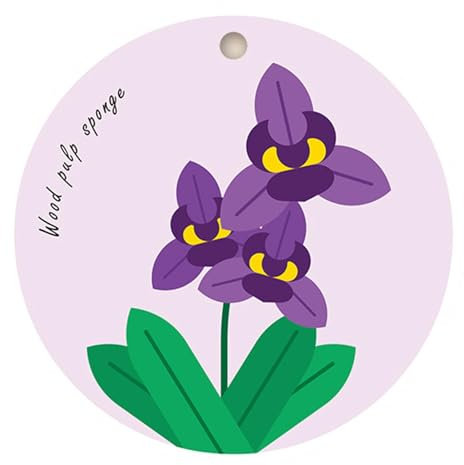 Reusable Kitchen Sponge - Dishwashing Scrubber Flower Pattern | Organic For Dishes, Scrubber, Kitchen Pack, Hangable, Water-Absorbent For Cleaning Dishes